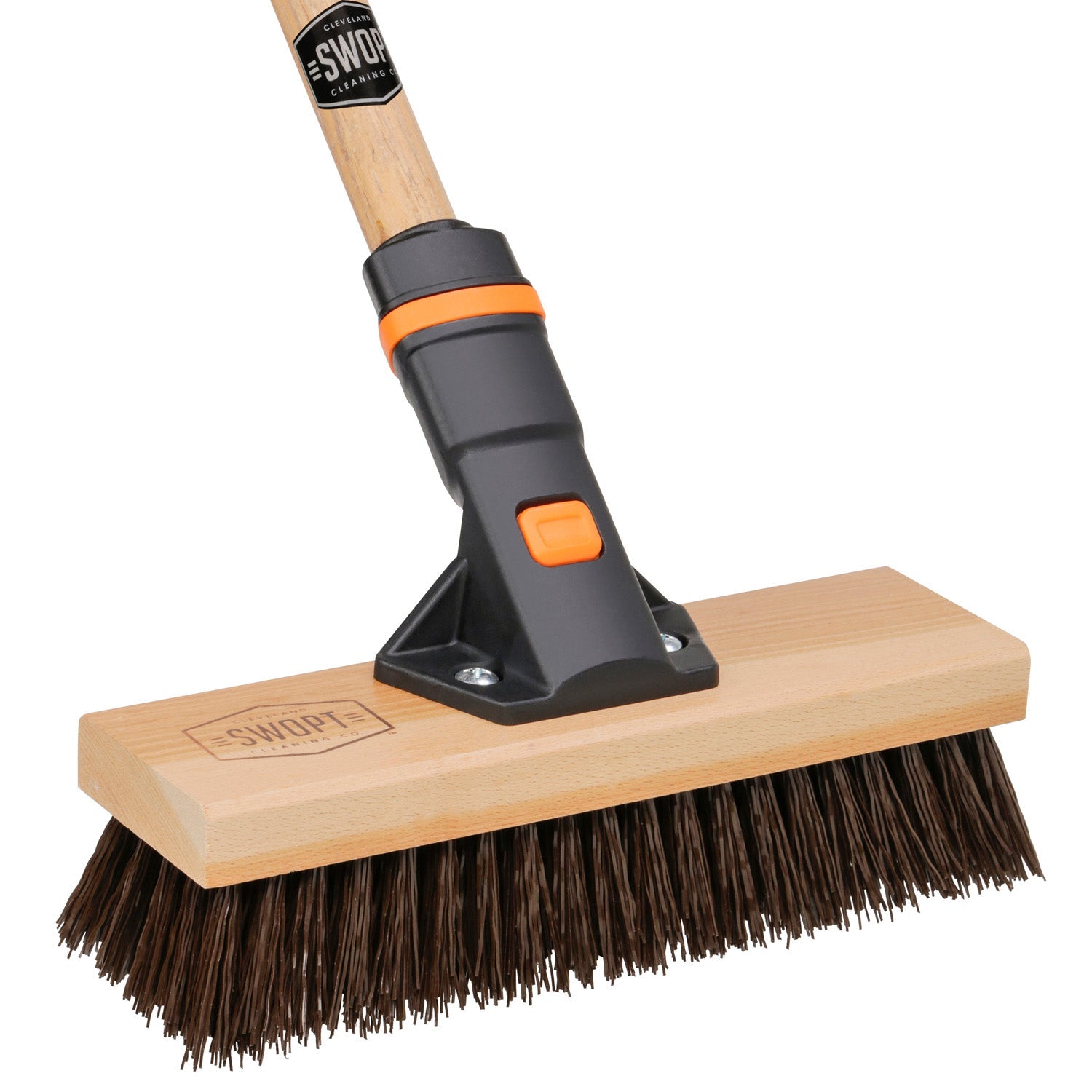 Deck Cleaning Scrub Brush With Broom Handle